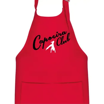 Kuchyňská zástěra Capoeira club s tanečníkem - Dětská zástěra na vaření - Univerzální velikost ( Červená )