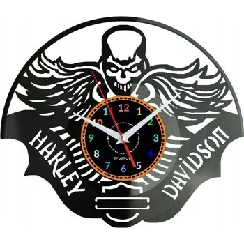 Hodiny Nástěnné hodiny s motivem motoru Harley – dekorace pro něj i pro ni