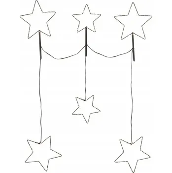 Vánoční dekorace Vánoční dekorace LED hvězdy STELLA IP44 Černá