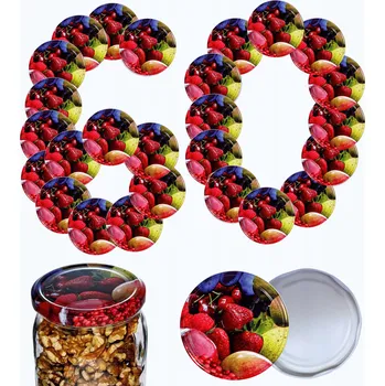 Sklenice Šroubovací Víčka na sklenice, víčko víka, víčko 82 mm, 60 ks, VZOR U