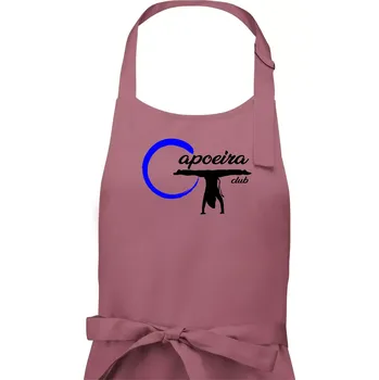 Kuchyňská zástěra Capoeira club - bojovník - Dámská zástěra na vaření - Univerzální velikost ( Starorůžová )