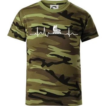 Chlapecké oblečení EKG inline - Dětské maskáčové triko - 146 cm/10 let ( Zelený maskáč )