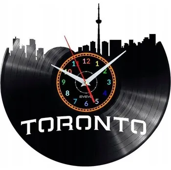 Hodiny TORONTO NÁSTĚNNÉ HODINY DEKORATIVNÍ MODERNÍ VINYLOVÁ DESKA VINYL JAKO DÁREK
