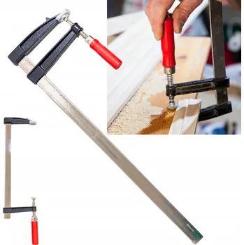 Truhlářská svěrka TRUHLÁŘSKÁ SVĚRKA ZÁMEK NA DŘEVO OCEL 120 x 500 mm TYP F DÍLENSKÁ UCHYTKA