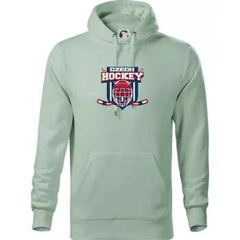 Pánská mikina Czech Hockey erb - Mistrovství světa v ledním hokeji 2024 - Mikina pánská Cape s kapucí - M ( Sage )