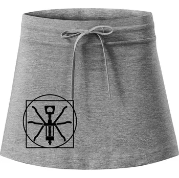 Dámské oblečení Vitruviánský otvírák - Sportovní sukně - two in one - XL ( Tmavě šedý melír )