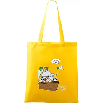 Nákupní taška Pravda s Noemovou archou - Taška bavlněná - 42 x 38 cm ( Žlutá )