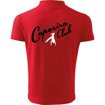 Pánská košile Capoeira club s tanečníkem - Polokošile pánská Pique Polo 203 - M ( Červená )