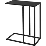 HOMCOM odkládací stolek na notebook, rozkládací stolek ve tvaru C, s ocelovým rámem, černý