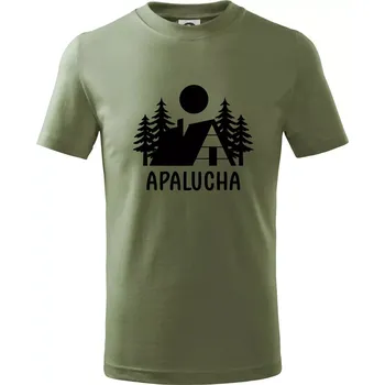 Chlapecké tričko Apalucha chalupa - Tričko dětské bavlněné - 98 cm / 2 roky ( Khaki )