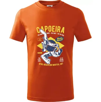 Capoeira Afro-brazil art - Tričko dětské bavlněné - 134 cm/8 let ( Oranžová )