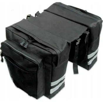 brašna na kolo Zadní Cyklistická brašna Gearox 25L, ČERNÉ KAPSY, REFLEXNÍ PRVKY, 25L