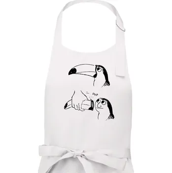 Kuchyňská zástěra Proměna tukana - Dámská zástěra na vaření - Univerzální velikost ( Bílá )