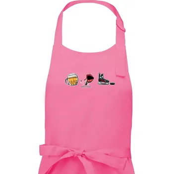 Kuchyňská zástěra Hattrick hokej - Dámská zástěra na vaření - Univerzální velikost ( Růžová )