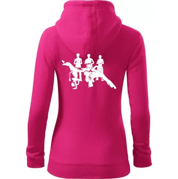 Dámská mikina Capoeira všichni - Dámská mikina trendy zipper s kapucí - 2XL ( Purpurová )