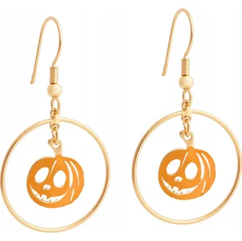 Náušnice Náušnice oranžové dýně kruh (P21/HAL/01/EAU)
