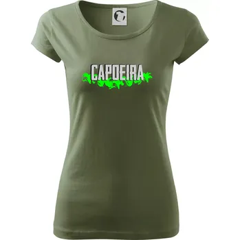 Capoeira nápis - zelený - Dámské triko Pure - XS ( Khaki )