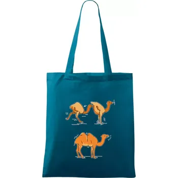 Pravda o velbloudech - Taška bavlněná - 42 x 38 cm ( Petrolejová )
