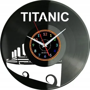 Hodiny TITANIC nástěnné hodiny z vinylové desky DÁREK PAMÁTKA k narozeninám PRO NI PRO