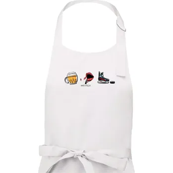 Kuchyňská zástěra Hattrick hokej - Pánská zástěra na vaření - Univerzální velikost ( Bílá )