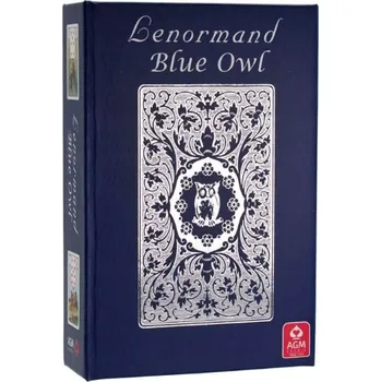 žolíková karta Lenormand karty Modrá Sova - Premium Silver edice AGM