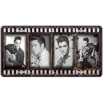 Obraz Plechová cedule Elvis 30,5 x 15,5 cm Kovová Retro cedule Elvis