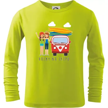 Dětská móda Holky na tripu - Triko dětské Long Sleeve - 122 cm/6 let ( Limetková )