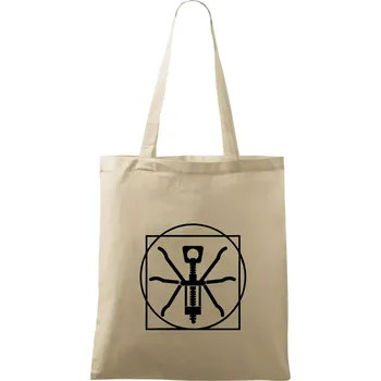 Nákupní taška Vitruviánský otvírák - Taška bavlněná - 42 x 38 cm ( Naturální )