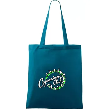 Capoeira club nápis - cviky v kruhu - Taška bavlněná - 42 x 38 cm ( Petrolejová )