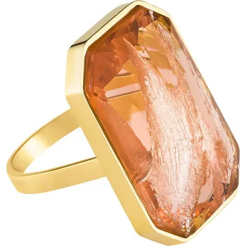 Prsten Preciosa Pozlacený prsten z chirurgické oceli Preciosa Ocean s českým křišťálem 7446Y49 Velikost: BC (průměr 17,4mm, CZ 55)