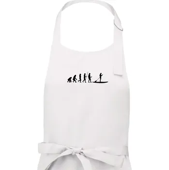 Kuchyňská zástěra Evoluce paddleboard žena - Dámská zástěra na vaření - Univerzální velikost ( Bílá )