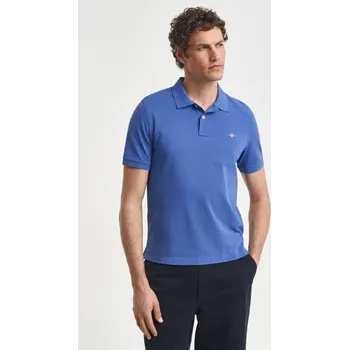 Pánská košile POLOKOŠILE GANT REG SHIELD SS PIQUE POLO RICH BLUE