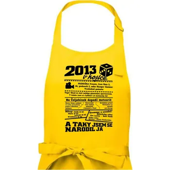 Kuchyňská zástěra 2013 v kostce - Pánská zástěra na vaření - Univerzální velikost ( Žlutá )