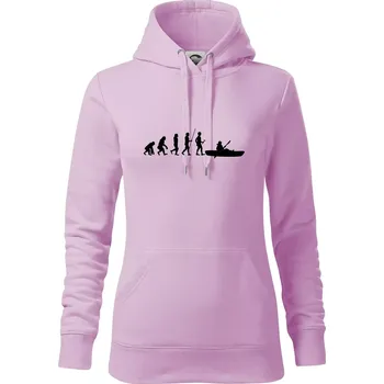 Dámská mikina Evoluce kanoe krátká - Mikina dámská Cape s kapucí - XS ( Orchid )