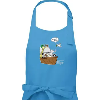 Kuchyňská zástěra Pravda s Noemovou archou - Dámská zástěra na vaření - Univerzální velikost ( Světlý tyrkys )