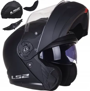 Helma na motorku VYKLÁPĚCÍ MOTOCYKLOVÁ PŘILBA LS2 FF908 STROBE II černá matná, S, S PINLOCKEM