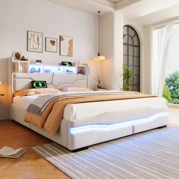 Postel Patrová postel Arhatreya moderní 160 x 200 cm béžová