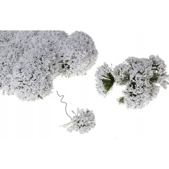 Vánoční dekorace Sněhová větvička Bílý sníh na drátku na vánoční stromeček