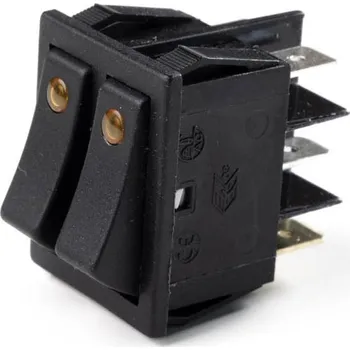 vypínač Astoria Vypínač kolébkový černý dvojitý