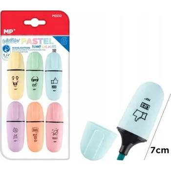 MP Colours vícebarevný Zvýrazňovač školní výbava pro děti zvýrazňovač 6 ks