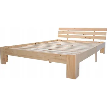 Postel BOROVICOVÁ DŘEVĚNÁ POSTEL 140x200 s lamelovým roštem