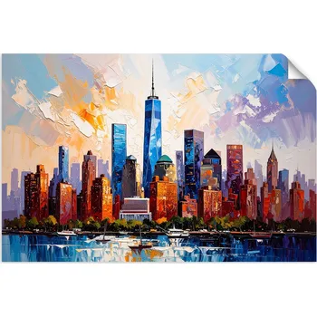 Obraz PLAKÁT do OBÝVÁKU LOŽNICE KUCHYNĚ Jork Manhattan 45x30