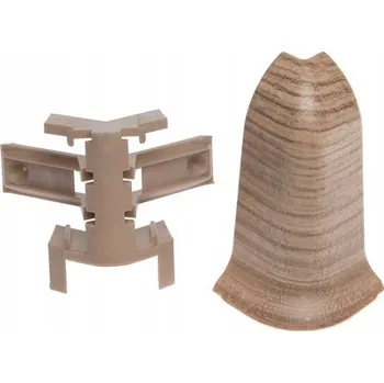 Podlahová lišta Vnější roh Cezar PVC 22 x 59 mm, délka 2 cm, dub
