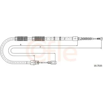 Lanko parkovací brzdy Tažné lanko, parkovací brzda COFLE 10.7535