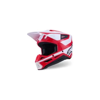 Helma na motorku Mx Helma Alpinestars SM3 Heat Helmet Black Red White 26, Velikost S (55-56cm)