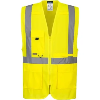 PortWest | Výkonná vesta Hi-Vis s kapsou na tablet - Yellow / XL / XL / žlutá