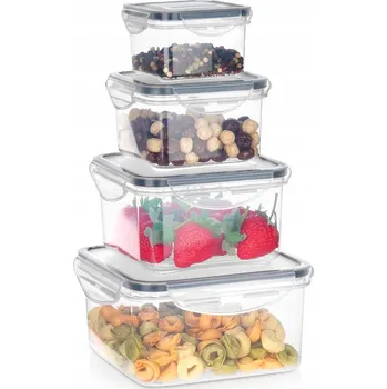 Dóza na potraviny Nádoby na potraviny s víkem a těsněním 4 ks