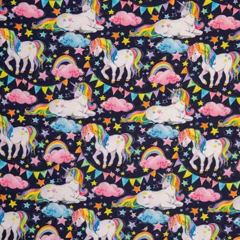 SWAFING Úplet Theo JEDNOROŽCI tmavě modrá 0,8 m