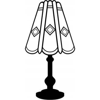 Samolepící dekorace Samolepka na stěnu lampa 15x7 cm