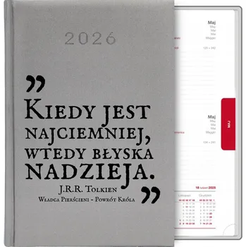 Kalendář Knižkový kalendář 2026 A5 stříbrný